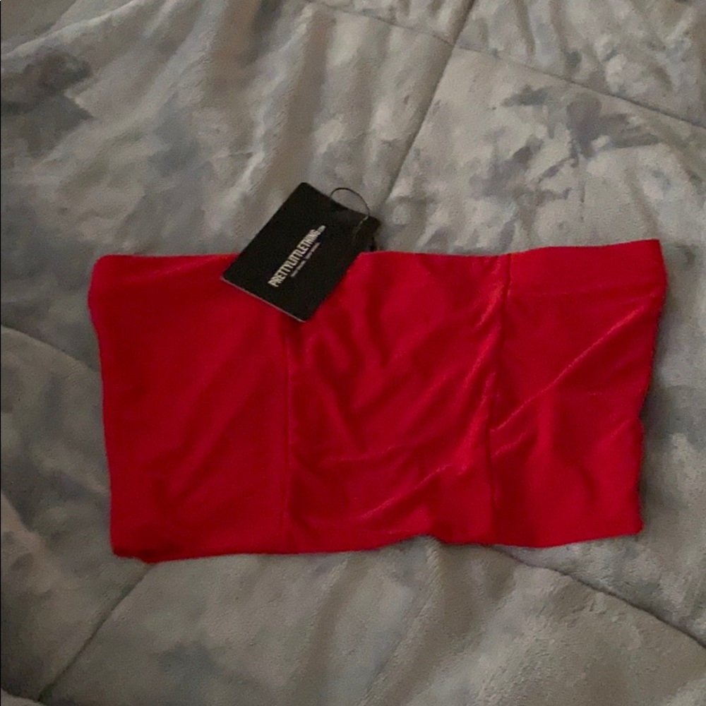 Red tube top